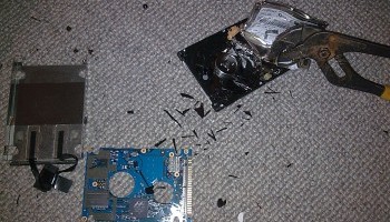Sikker destruering af harddisk