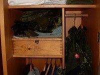 Mit tøjskab på kasernen