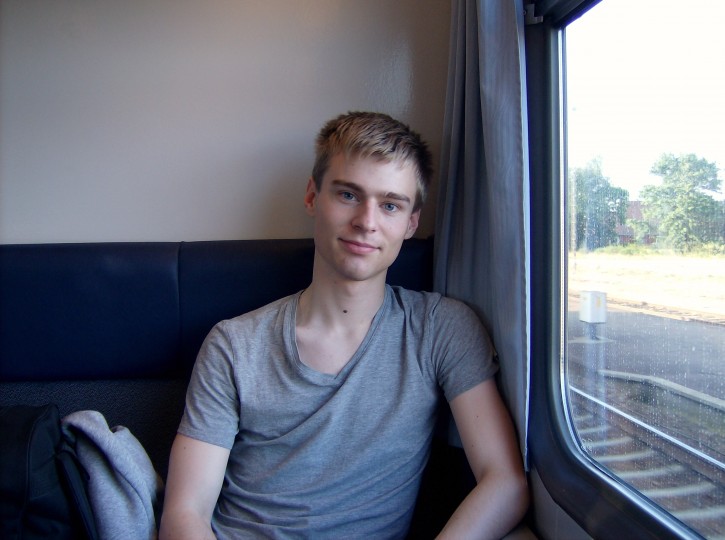 Mig i toget hjem fra Berlin (Juni 2009)