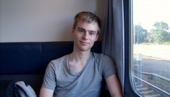 Mig i toget hjem fra Berlin (Juni 2009)