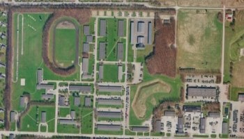 Luftfoto af Ryes Kaserne